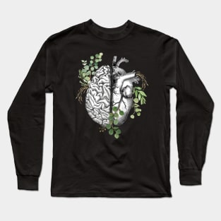 Right balance between brain and heart, leaves eucalyptus, mental health Long Sleeve T-Shirt